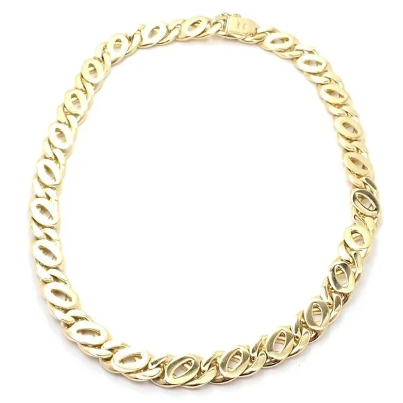 Rare! Authentic Vintage Cartier 18k Yellow Gold Link Chain Necklace - Picture 2 of 9